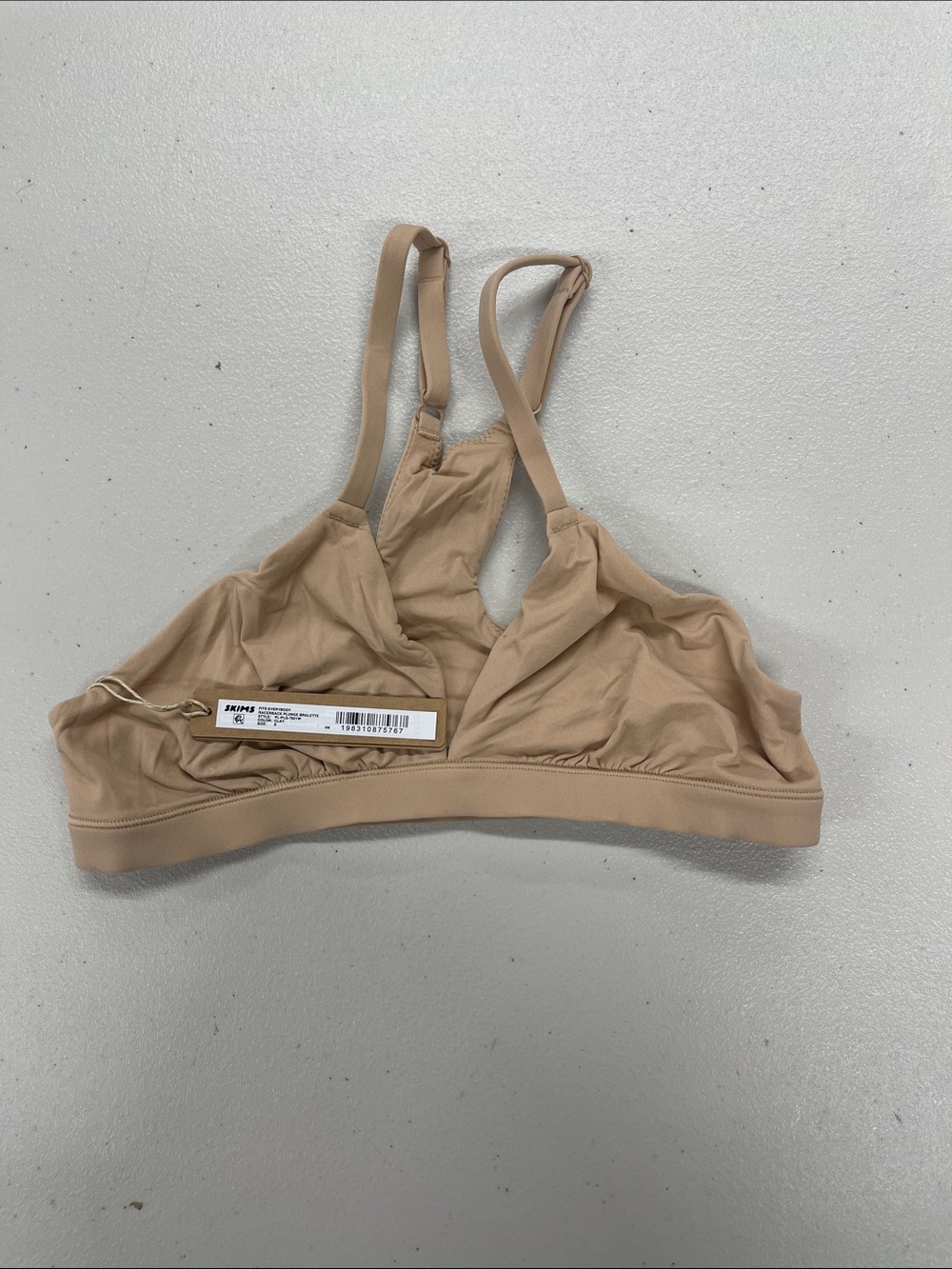 Skims Fits Everybody Racerback Bralette CLAY S NWT